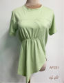 ချည်သား တီရှုပ်အင်္ကျီ Korean style Free style Green T Shirt comfort and cozy to wear daily AyeyarMark Fashion. 