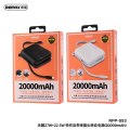 (Preorder) Remax power bank, RPP-553 backup battery, 20000mAh Power Bank PD27W + 22.5W, fast charging, with plug, ready to ship. 