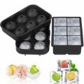 6 Cavity Round/Square Ice Cube Maker Silicone Ice Ball Maker Ice Cube Tray Mold Forms Food Grade Mold. 