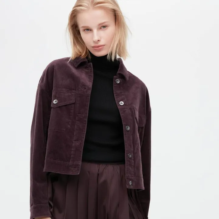 [Uniqlo Singapore Preorder] Corduroy Cropped Jacket/Fashion / Women /Jackets & Coats / Winter Jackets & Coats