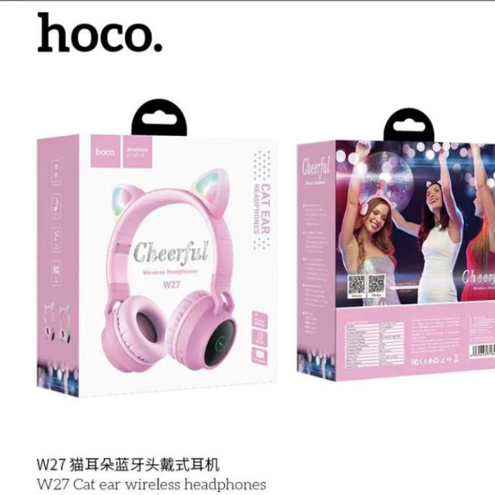 Hoco W27 Cat Ear Wireless Headphones