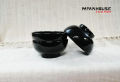 ယွန်းအနက်ထည်ပန်းကန်လုံး (Black Lacquered Mini Bowl) (D-10 cm x H - 5 cm). 