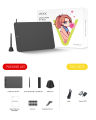 VEIKK VK640 6 x 4 inch Professional OSU Tablet Digital Drawing Writing Pad Graphic Pen Tablet with Battery-free Passive Pen(8192 Levels Pressure Sensitivity). 