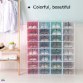 LAFA 1pc Stackable Shoe Box Foldable Shoes Rack Attachable Storage Box Organizer Case ဖိနပ်ထည့်ဘူး အတွဲစင်. 