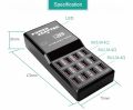 5V 3.5A 2.1A 12Port Multi USB Charger USB Charging Station Dock Intelligent Fast Charger. 