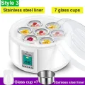 1.5L Yogurt Maker with 7 Glass Ferment Jars Automatic Yogurt Machine Household DIY Automatic Yogurt Tools Kitchen Appliance 220V 1.5L Yogurt Maker with 7 Glass Ferment Jars Automatic Yogurt Machine Household DIY Automatic Yogurt Tools Kitchen Appliance 2. 