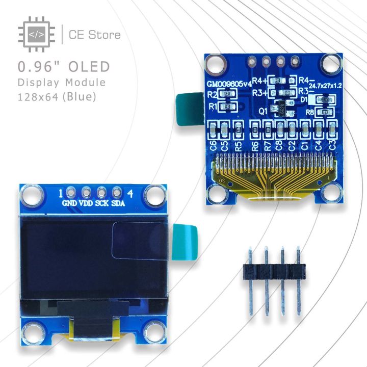 0.96 OLED Display Module (128x64) (Blue)