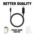 IZ-1001 USB 5V to 12V Converter Cable,Wifi Cable to Connect with powerbank. 