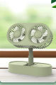 Double Motor Folding Table Top Fan With Detachable 18650 Battery. 