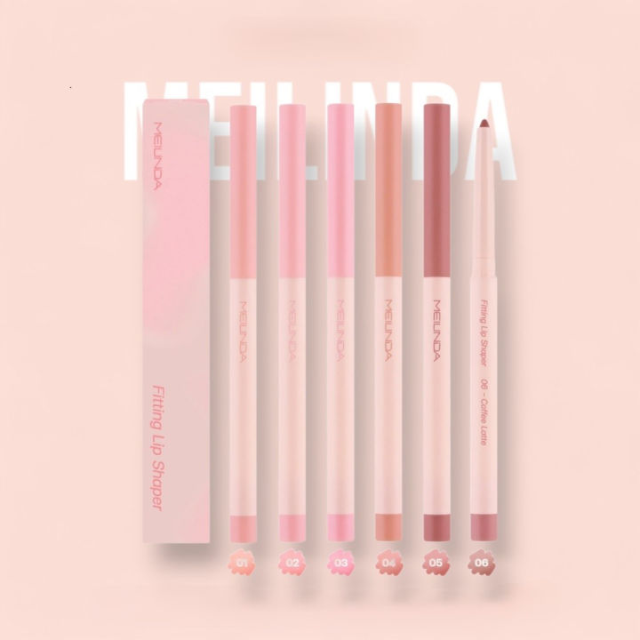(Preorder)Meilinda Fitting Lip Shaper Mc2074 Soft Lip Liner Pencil Draws the Outline and Blurs the Lips to Make Them Look More Beautiful.