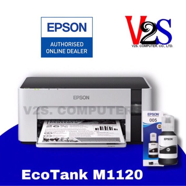 (Preorder) Printer Epson EcoTank Monochrome M1120 Wi-Fi Ink Tank Printer with genuine ink ready to use, 4-year warranty