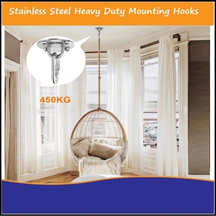 Heavy-Duty Ceiling & Wall Mount Hook Set