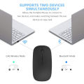 🖱️Silent Wireless Mouse [Battery Level Visible] 🔕 Slim & Rechargeable 🔋🖱️. 