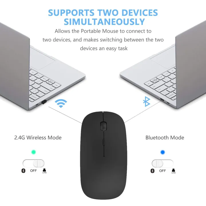 рџ пёџsilent Wireless Mouse Battery Level Visible рџ Slim Rechargeable рџ
