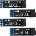 (Preorder) ACEIRMC 4-Pack 0.91" I2C OLED Display Module, I2C Display Module, OLED Display Driver, DC 3.3V~5V 4-Pin for STM32, AVR, Arduino, and Raspberry Pi (White). 