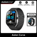 (Preorder) Aolon Curve 2024 health watch has the latest smart notification function, can monitor heart rate, blood oxygen level and blood pressure, has Bluetooth call and message notification function. 
