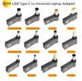 PD 100W laptop adapter USB Type-C connector female male DC plug jack converter for lenovo/hp/dell (5.5 x 2.5mm). 