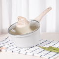 (Preorder) INSSA Milk Pot, Baby Food Supplement Pot, 18 cm Pot, Maifan Stone Pot, Non-Stick Pot, Instant Noodle Pot, Vanilla Gelato Series. 