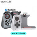 Tech Infinite MOCUTE-059 One-handed Wireless Bluetooth Gamepad for Android IOS Phone PUBG Game Pad Rechargeable Game Handle Color: White, Black. 