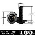ဆိုင်ကယ် ဇက်နပ်တိုင် Carbon Black Plated Phillips Drive Pan Washer Head Bolt. 