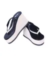 Thin Ya Nant Women's Wear Traditional Flip Flops - Black. 
