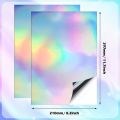Inkjet Waterproof Vinyl Sticker | Rainbow Holographic Laser Pattern | White Matte | Comparable to Vinyl Inkjet | A4 Size Full Sheet Label | Inkjet Printers. 