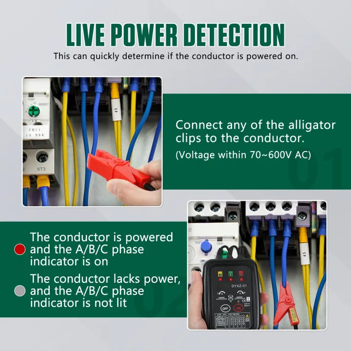 (Preorder)%C2%A0MRCARTOOL%20DUOYI%20DYXZ-01%203-phase%20tachometer%20non-contact%20digital%20phase%20sequence%20detector%20LED%20digital%20buzzer%20indicating%20meter%20-%20Image%204