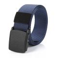 Men's belt, plastic buckle, nylon strap, no need to drill holes, cloth belt, fashion belt, nylon strap belt. 
