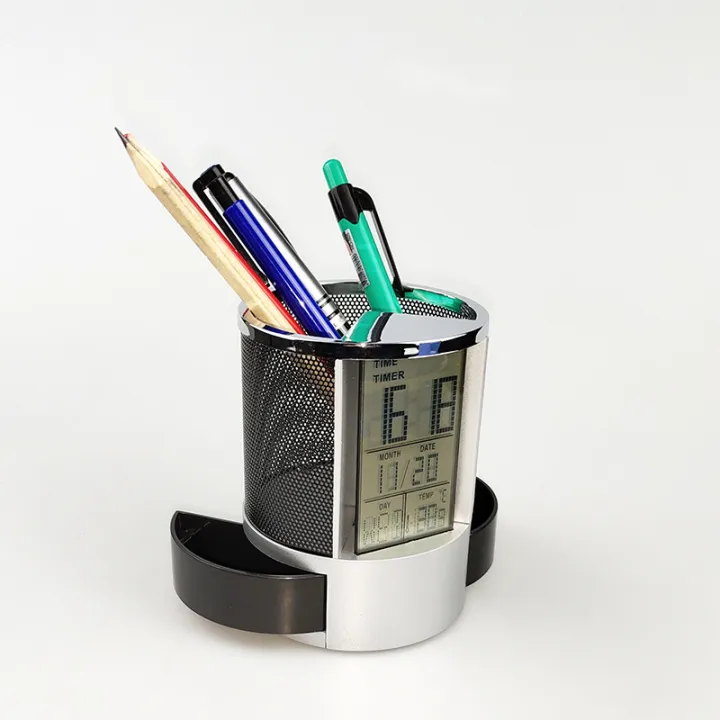 Alarm%20Clock%20Pen%20Pencil%20Holder%20Desk%20Organizer%20-%20Image%203