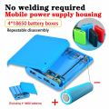 DIY Power Bank Charger Shell Charging Case Mini Solderless Power Supply Housing 3.7V 4 Slots 18650 Battery Box Case (without battery). 