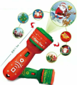 Christmas Children's Projector Flashlight,Christmas Toy Projection Flashlight,24 Christmas Pattern Projection lamp,Santa Patterns Bedtime Cognition Fun Torch Education. 