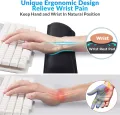 Gimars Premium Keyboard Wrist Rest Pad with High-Density Thicken Enlarge Memory Foam, Anti-Slip Rubber Base and Ergonomic Design for Office, Gaming, Computer, Laptop, Mac, Carpal Tunnel Pain Relief. 