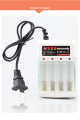 1.2V AA/AAA nickel-cadmium four-cell rechargeable battery 4-slot charger charging stand For Separate Charging. 