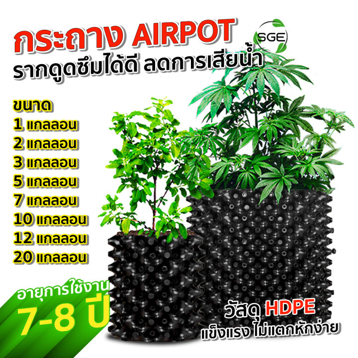 (Preorder) Air Pot plant pot, AP model, available in 7 sizes, HDPE grade plastic material, not easily broken, eliminating root rot, fungus,