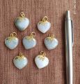 Heart shape jade pendant 18 mm, ရွှေအစစ် စိမ် အသဲပုံကျောက်စိမ်း ဆွဲသီး. 