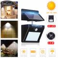EsoGoal Outdoor Lighting Sensor Solar Wall light 30 LED Solar Lights with Separable Solar Panel Waterproof Solar Powered Motion Sensor Light Wireless Security Lights Outside Wall Lamp for Driveway Patio Garden Path. 
