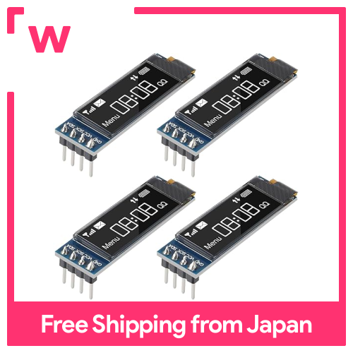 (Preorder) ACEIRMC 4-Pack 0.91" I2C OLED Display Module, I2C Display Module, OLED Display Driver, DC 3.3V~5V 4-Pin for STM32, AVR, Arduino, and Raspberry Pi (White)