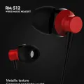 Remax ~ RM-512 Wired Earphone ( 3.5mm ). 
