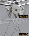 Folding Clothes Drying Rack Mobile Wing Type Drying Rack Indoor Floor Drying Rack Stainless Steel Folding Hanger for Easy Storage. 