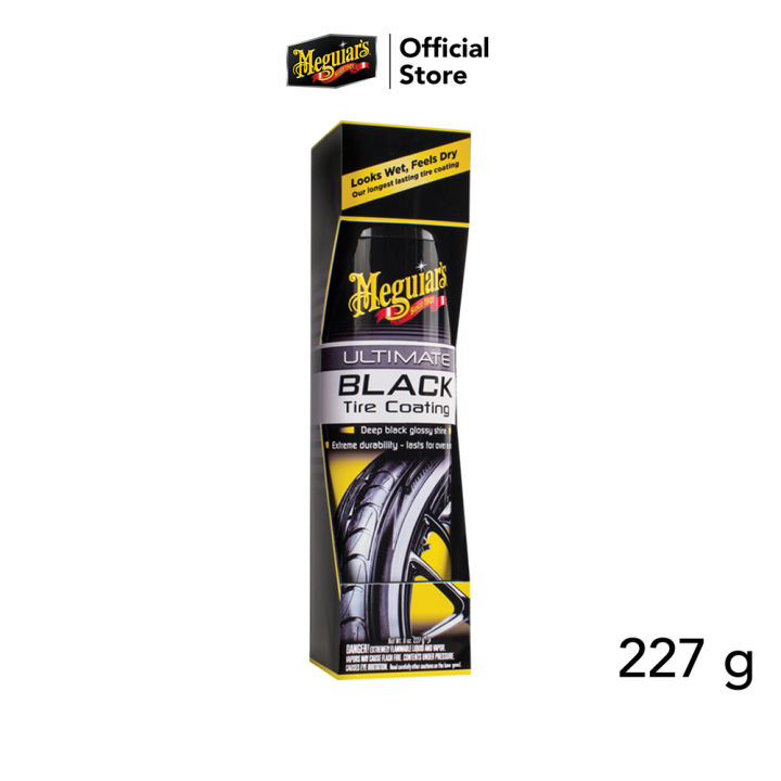 (Preorder)Meguiar's G16008 Ultimate Black Tire Coating Tire Gloss Coating Spray, Black Tire Coating, Tire Coating, 227 g.