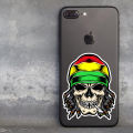 Reggae Skull Rasta Sticker - 4 Pcs Set | Laptop Sticker | Car Sticker | Phone Sticker | Waterbottle Sticker | Wall Sticker | Die Cut Sticker| Waterproof Sticker. 