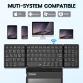 Tech Infinite JEQANG JB-836 Portable Quadruple Folding Wireless Bluetooth keyboard with Foldable Touchpad Bluetooth Wireless Keyboard With Touchpad Portable keyboard Ultra Slim Pocket Folding Keyboard For Windows/Android/IOS/iPad/iPhone/Tablet PC. 