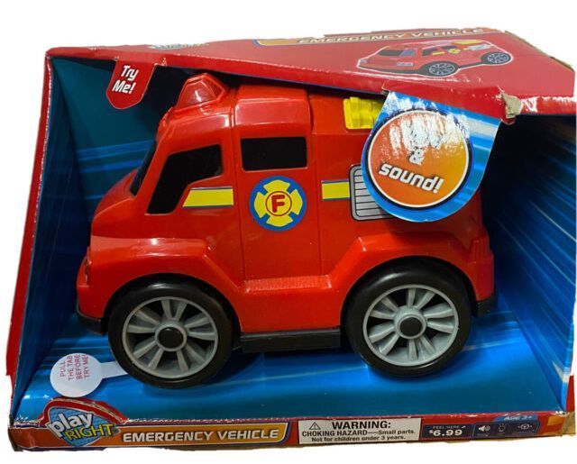 Play Right Emergency Vehicle Police Car Ages 3 Sounds Lights up Pull Back