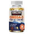 (Preorder)KIRKLAND Omega 3 Fish Oil 3600mg EPA & DHA Optimal Essential Fatty Acids 120 Count. 