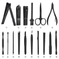 Stainless Steel Professional Pedicure Kit Nail Scissors Grooming Kit - Portable Travel Nail Manicure/Pedicure Tools kit for Men and Women with PU Leather Case. 