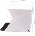 Action Pro Portable Mini Photo Studio 23 x 23cm Led Lighting Studio Box, Foldable Light Box with White , Grey and Black Drop. 