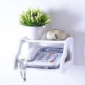 Tochange Hollow Carved Wall Mount Set-Top Box Storage Shelf Environmentally Friendly Wood-Plastic Board Mount WiFi Router Telephone Shelf Wall Floating Shelf For Living Room. 