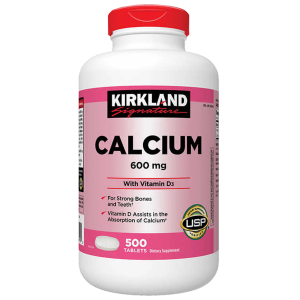Kirkland Signature Calcium with Vitamin D3 600 mg, 500 Tablets