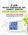 CHIGO Clock, Room Thermometer with Humidity Incubator Meter | Accurate Temperature Indicator | Wall Mounting LCD Digital Clock | Automatic Backlight (Blue Light) and No Backlight | Day with Date | Comfort Remider. 