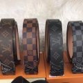 Louis Vuitton LV Initiales Reversible Belt Monogram Eclipse Taiga 40MM Black for Men-  Discover luxury and style. 